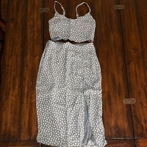 Abercrombie & Fitch Gray and White Skirt Set